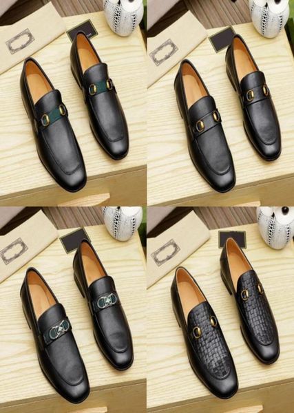 

rs shoes mens fashion loafers genuine leather men business office work formal dress shoes brand designer party wedding 7784811, Black