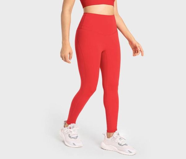 

52 pa66 yarn fabric yoga pants no tline high rise pant buttery soft leggings nude sense trousers fitness tight women sweatpant5989600