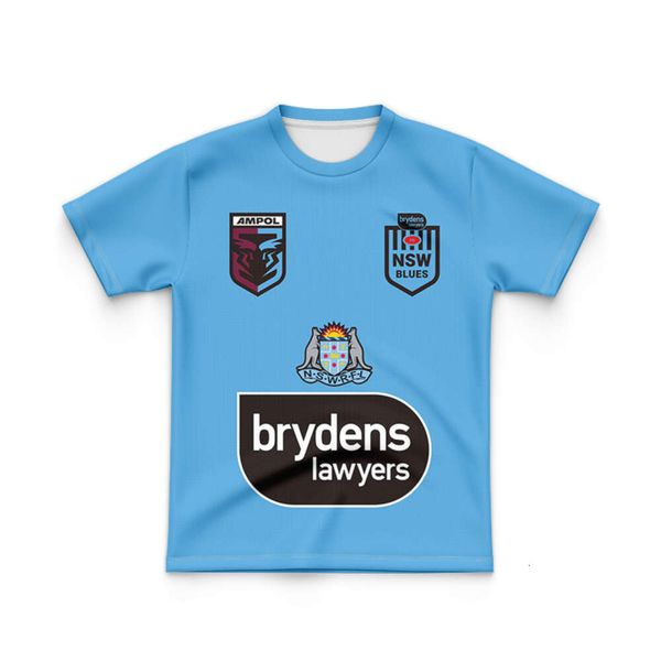 

2022/23 queensland maroons state of origin jersey kidshome rugby jersey, Black;gray