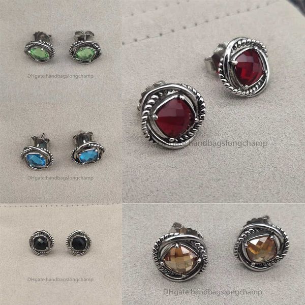 

gold-plated earrings designer multi-colored jewelrys crystal white stone earring do old vintage craft 18k female gold luxury sterling silver, Golden