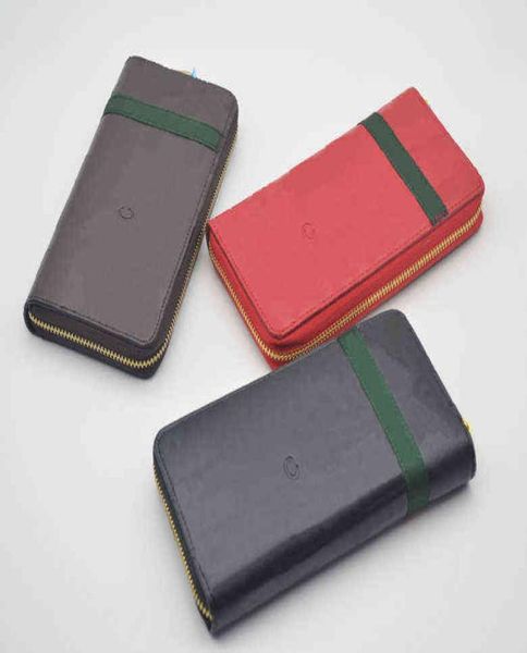 

13 designers wallet fashion bags card holder carry around women money cards coins bag men leather purse long business wallets lett5850275, Red;black