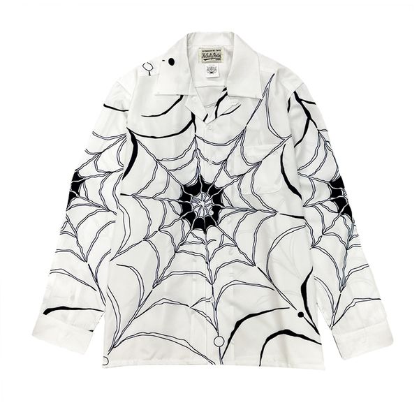 

pattern shirt men women 2023ss hawaiian shirts, White;black
