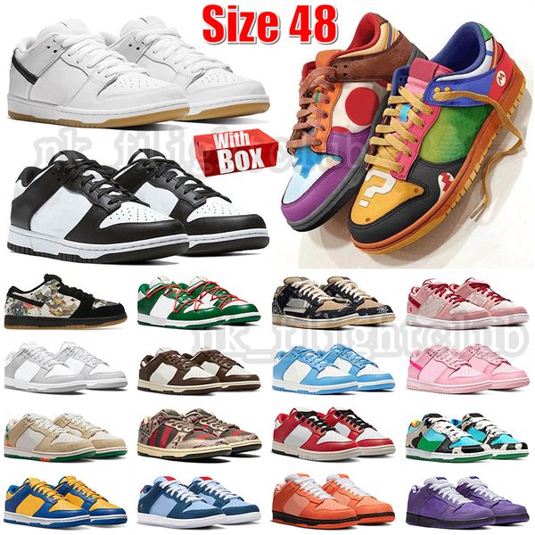 

designer mario x sb low platform shoes panda lows white gum sup rammellzee travis scot. ts triple pink chunky grey fog cacao wow sneakers me, White;red