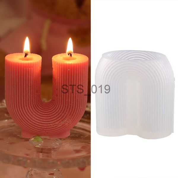 

other health beauty items u shape silicone candle mould ribbed stripe pillar arch taper curl scented candle wax molds geometric handmade cra