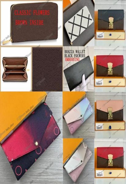 

zippy wallet vertical luxurys designers classic clemence leather coin purse inside flat pockets organizer pouch additional busines2132424, Red;black