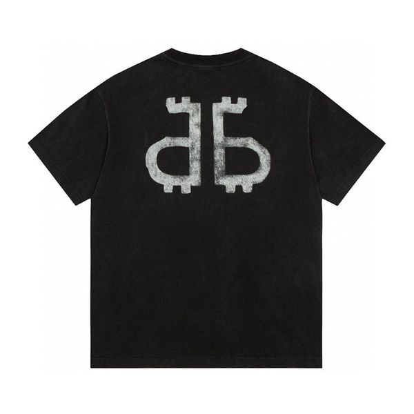 

23ss designer letter printed t shirts tee sweatshirt fashion high street short sleeves summer casual t-shirt breathable men women 319c, Black;brown