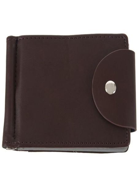 

wallets ultrathin slim men leather money clip id holder coin purse gray8098924, Red;black