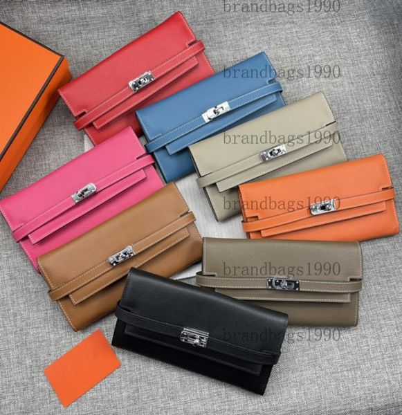 

espom cowskin long wallets silver gold hardware leather women card holders purse fashion bags come with box h3615651459, Red;black
