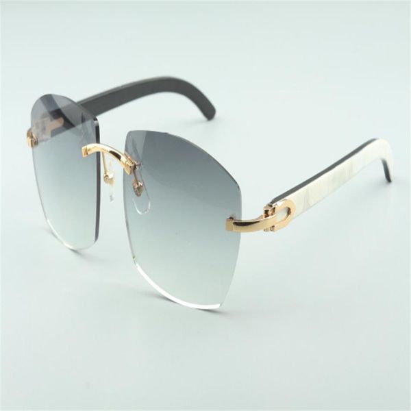 

new sunglasses a4189706 natural wild white and black hybrid buffalo horn temples factory direct fashion gl208z, White;black
