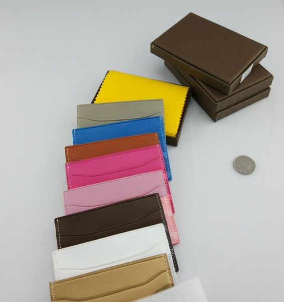 

whole classic design casual credit leather card set card package french tide card id holder ultra slim wallet packet gy bag wi4577648, Brown;gray