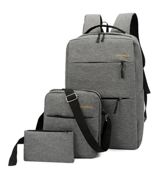 

3pcsset usb charging large capacity oxford backpack 17inch lapbags men business travel casual school bag rucksack j002287820