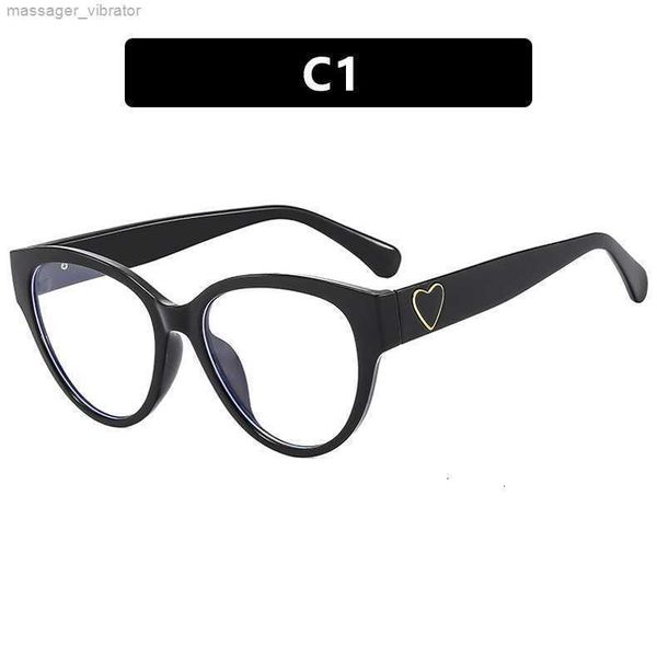 

Light Cat's Eye Love Flat Mirror Anti Blue Light 2023 New Plain Face Spicy Girl Shows Slim Weight Can Be Paired with Myopia Lens Frame for Women Y8LP PZOB