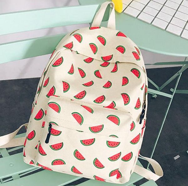 

watermelon backpack cute water melon daypack fruit scrawl schoolbag casual rucksack sport school bag outdoor day pack7312664