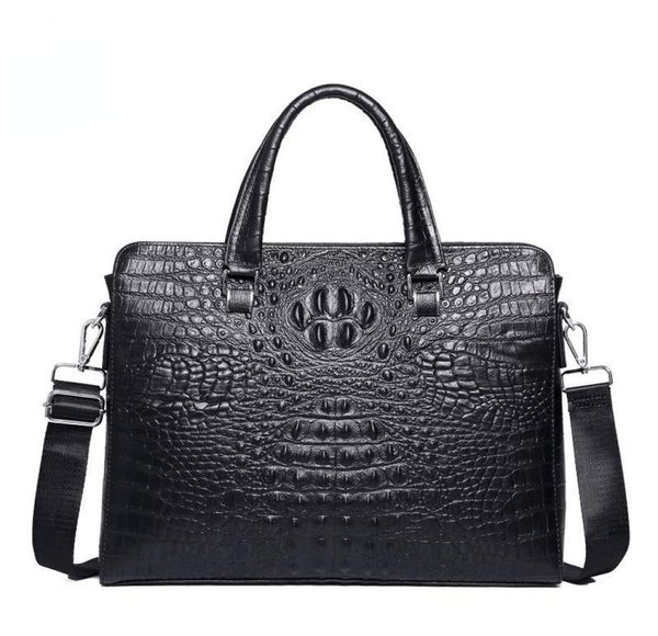 

briefcases real leather alligator pattern briefcase men039s single shoulder bag highquality business lap14 inch comput1935254