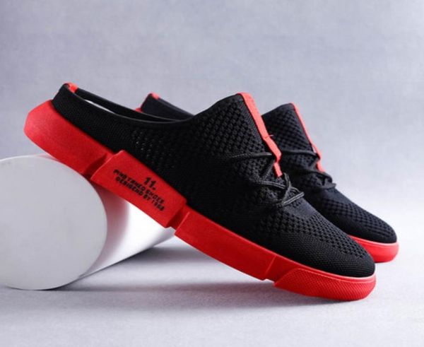 

colorful sandal men breathable slippers summer travel shoes fashion all match footwear flat heel slip ons6225288, Black