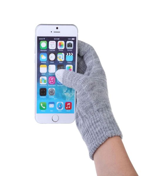 

glove fashion touch screen gloves colorfulsoft cotton winter gloves warmer smartphones for driving glove gift for men women5840429, Blue;gray
