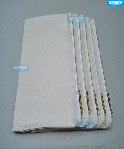 

1pc 7x10 inches natural cotton canvas cosmetic bag plain makeup bag with matching color lining blank zipper pouch for diy print or2521912