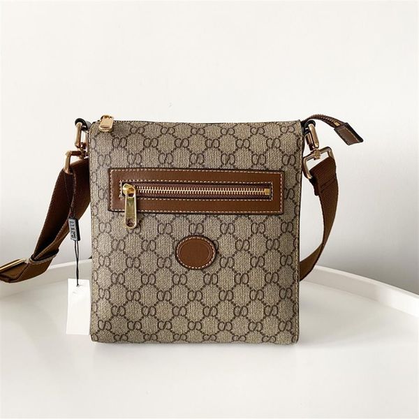 

men fashion briefcase canvas designer luxury one-shoulder postman inner compartment zipper mouth cross-body classic fashion book t2765