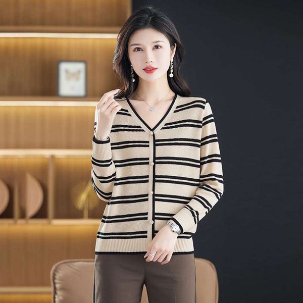 

v neck sweater thin autumn striped womens base shirt spring and style slim, White;black