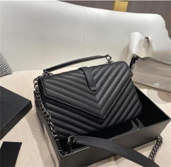 

luxury handbag shoulder bag brand designer leather ladies metal chain clamshell messenger whole 4color universal1546256, Red;black
