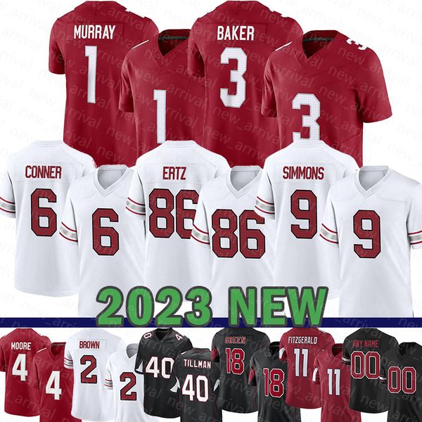 

james conner football jersey arizonas kyler murray cardinal budda baker zach ertz isaiah simmons rondale moore marquise brown paris johnson, Black;red