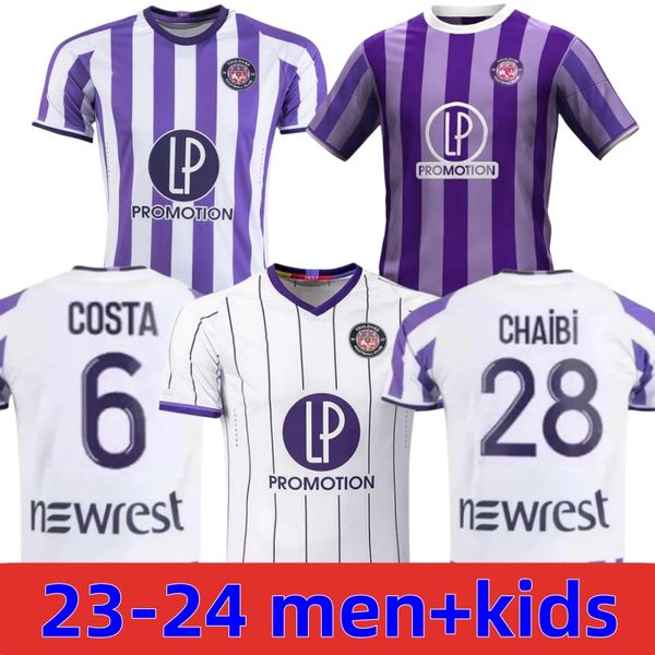 

23 24 toulouse soccer jerseys dallinga cissoko aboukhlhl home away maillot de foot 2023 onaiwu chaibi genreau men kits football shirts unifo, Black;yellow