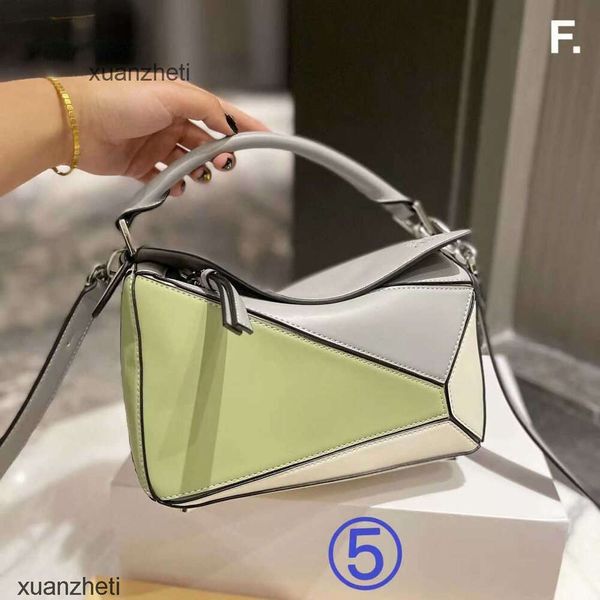 

women classic 24cm handbags shoulder designer crossbody bag loewsbag single 2023 bags fashion handbag spliced puzzles cowhide wo l5hq