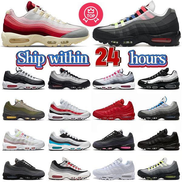 

classic og neon 95 running shoes for men women 95s anatomy greedy 3.0 triple white neon crystal blue white red midnight navy blue designer s