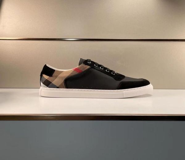 

vintage check cotton sneakers luxury designer men women striped house check shoes laceup trainers platform casual shoe size 38452944531, Black