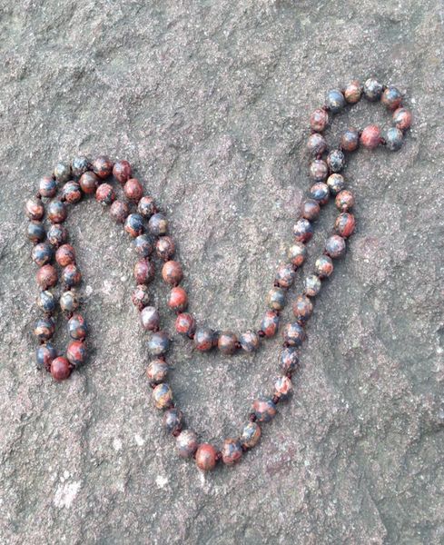 

st0270 10mm leopardskin jasper stone man women unique boho jewelry 40039039 long necklace natural stone bead necklace9919352, Silver