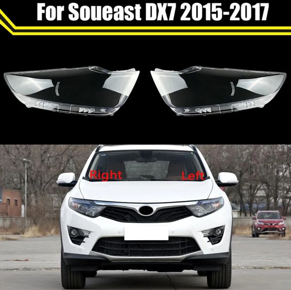 

for soueast dx7 2015-2017 transparent light case car headlight lens cover auto headlamp lampshade glass lamp shell caps