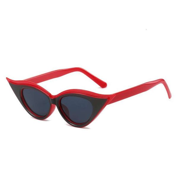 

cat eye sunglasses unique hip hop sharp horn catwalk for women, White;black