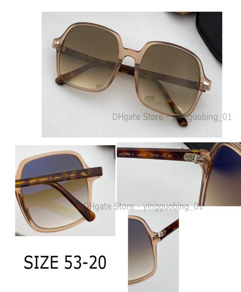 

fashion brand designer oversized square sunglass for women men big frameuv400 glass lens gafas gradient sun glasses fo3215665, White;black