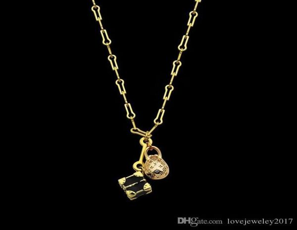 

luxury designer jewelry women necklaces gift box dinosaur egg pendant necklace stainless steel 18k gold thick chains with key pend6600185, Silver