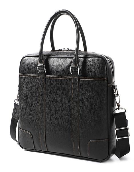 

2020 genuine leather men039s briefcase handbag cross section men039s computer bag business lapbag3674217
