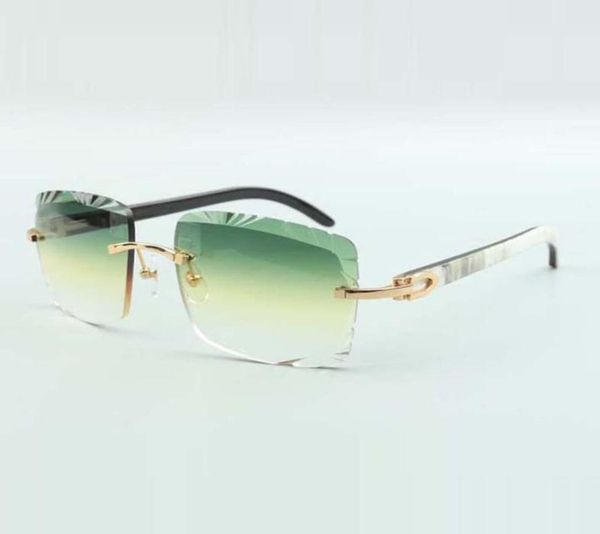 

buffs sunglasses 3524020 with hybrid horn temples and 58mm cut lens6959289, White;black
