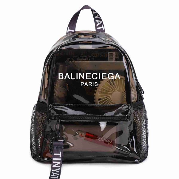 

totes fashion clear pvc women backpack new trend transparent solid backpack travel school backpack bag for girls child mochilastylishhandbag