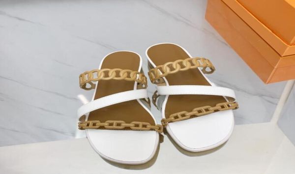 

summer woman designer flip flops rivage sanded with chaine d039ancre motif strappy silhouett h slippers solid flat heel slipper7984170, Black