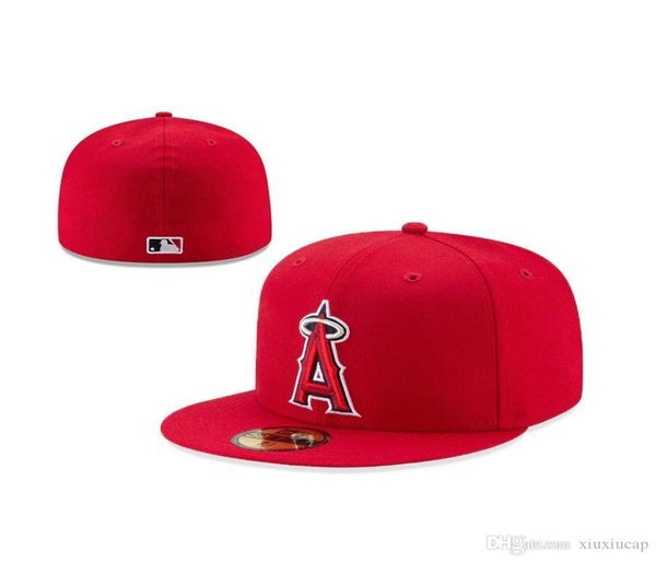 

2022 men039s sport team fitted caps angels red popular hip hop full closed design solid color letter a039s green yellow colo6488389, Blue;gray