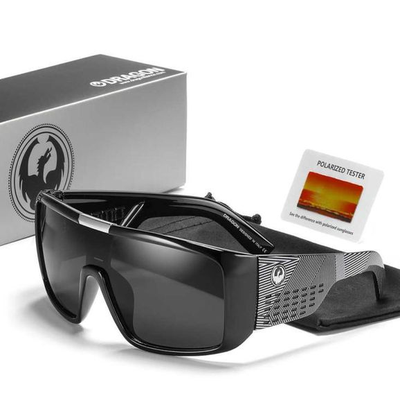 

sunglasses dragon windproof shield frame polarized sunglasses men sports goggle glasses over mate sunglasses domo with box d20309288022, White;black