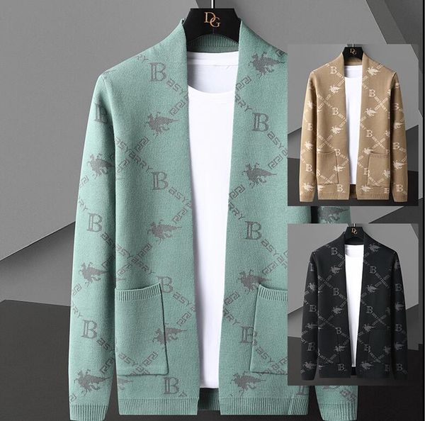 

men's sweaters new fall winter luxury cashmere cardigan designer slim knit sweaters soft warm hip hop jackets, White;black