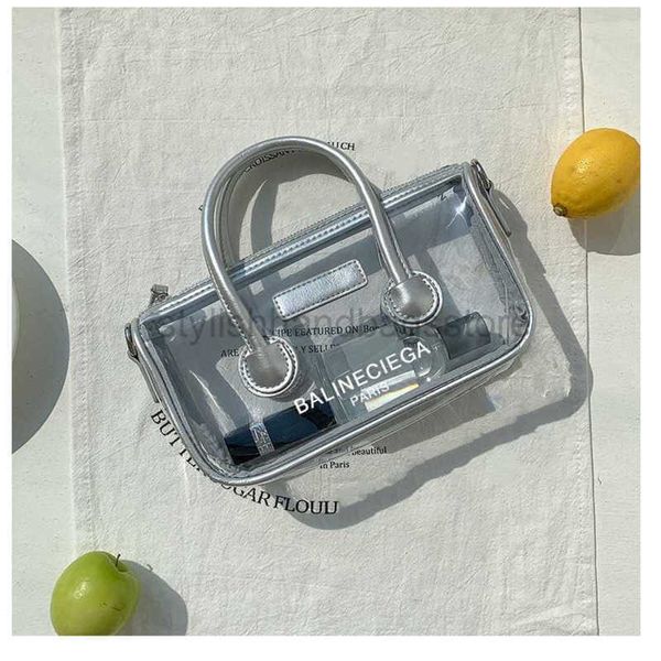 

totes luxury designer pvc transparent women's handbag fashion jelly clear crossbody bag square tote for summer 2023 newstylishhandbagss