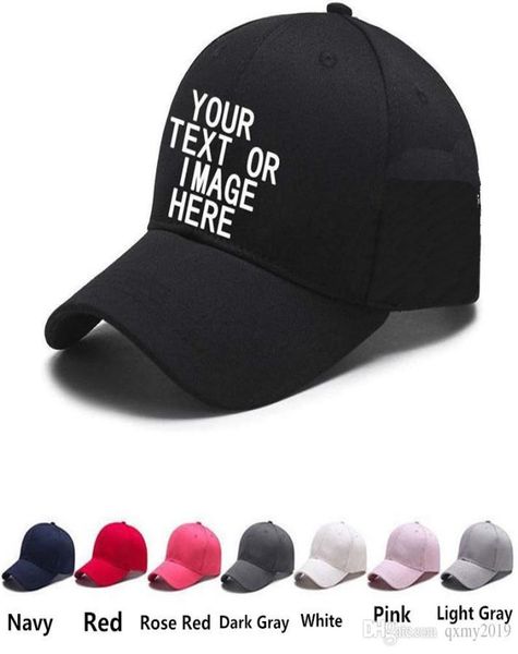 

1pcs hight quality personality custom your logotext cotton baseball cap adjustable dad hat casual outdoor cap hip hop hat snapbac5304349, Blue;gray