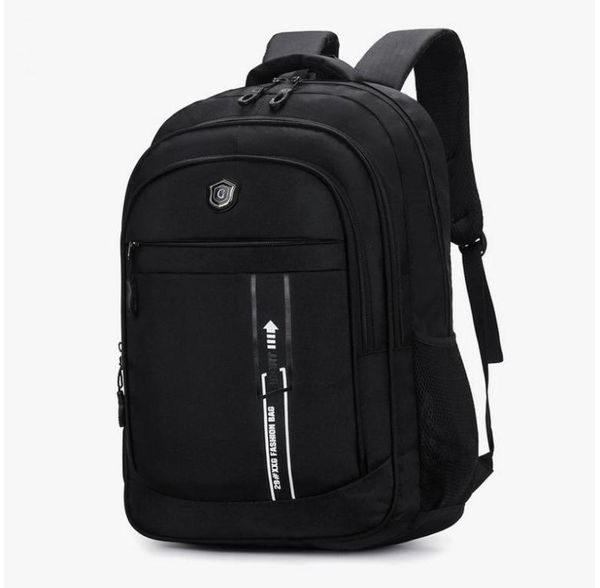 

large capacity school bags for teenage boys backpack men black nylon solid middle student high schoolbag big bookbags preppy7693060
