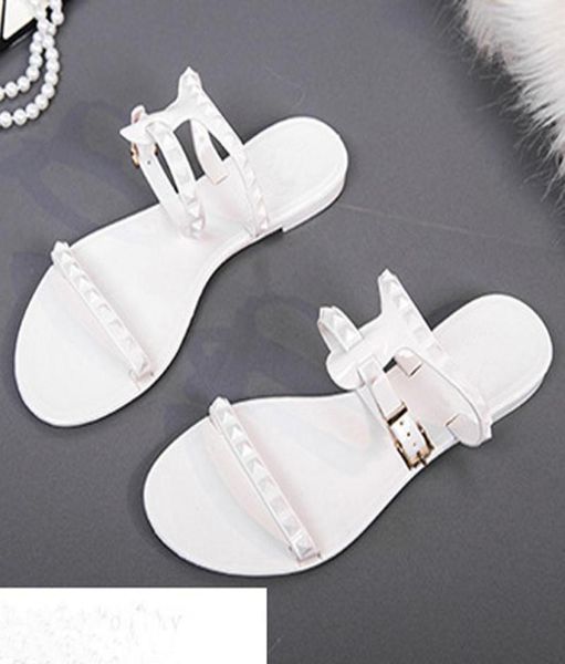 

sandals miaoguan simple women flip flops summer shoes black white beach woman flat jelly ladies2242347