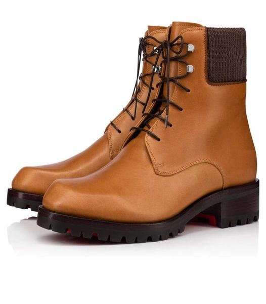 

winter men ankle boot trapman high l boot calfskin leather matte round toe laceup sturdy lug sole wraparound elastic p2490139, Black