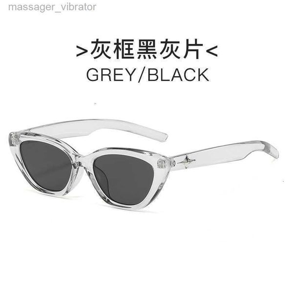 

new cat's eye sunglasses 2023 men's and women's trend concave shape small frame korean version fashion glasses 9aqz 2 lmuj, White;black