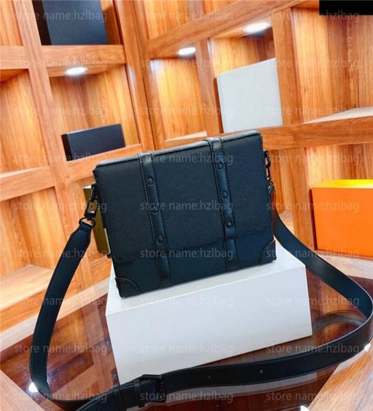 

designer trunk messenger m57726 m45727 rectangular bag monograms embossed trunks magnetic flap mens designers bags7512745, Brown;gray