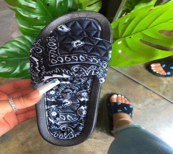 

large ladies039 puimentiua women039s comfy bandana slipon slippers slide outdoor flipflops beach shoes summer toe flip flo6022989, Black