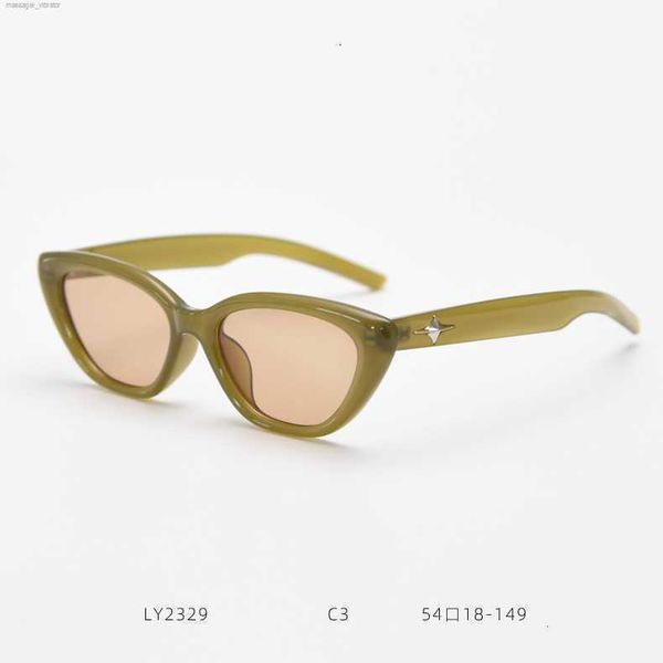 

polarized ly2329 new cat shaped sunglasses for men and women popular small group meteor decoration 44nd gtn9, White;black